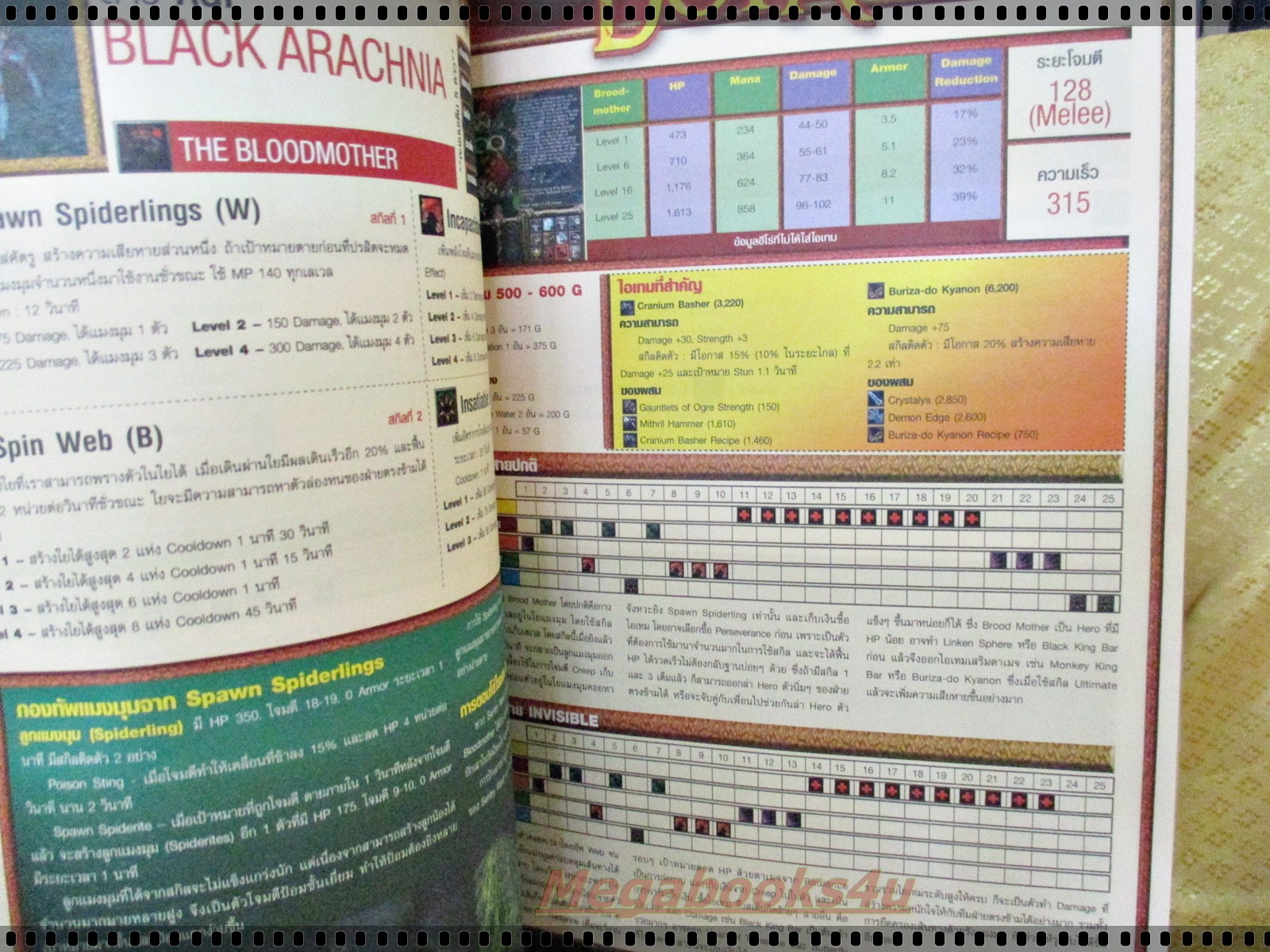 หนังสือคู่มือเกมส์ DOTA ALL STARS