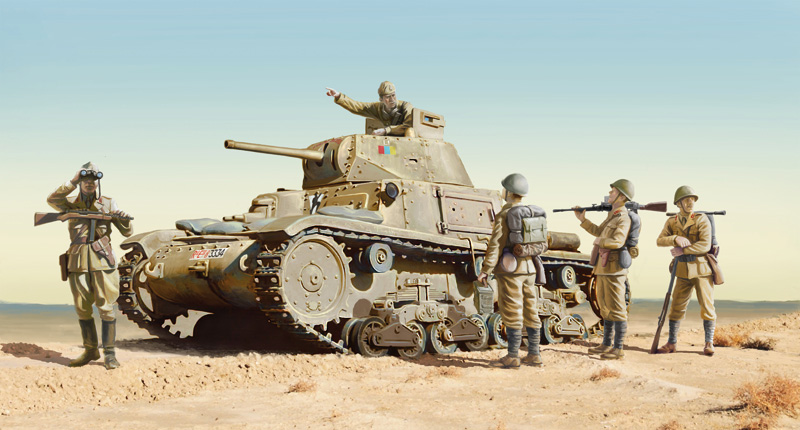 1/35 CARRO ARMATO M14/41 l SERIE with ITALIAN INFANTRY