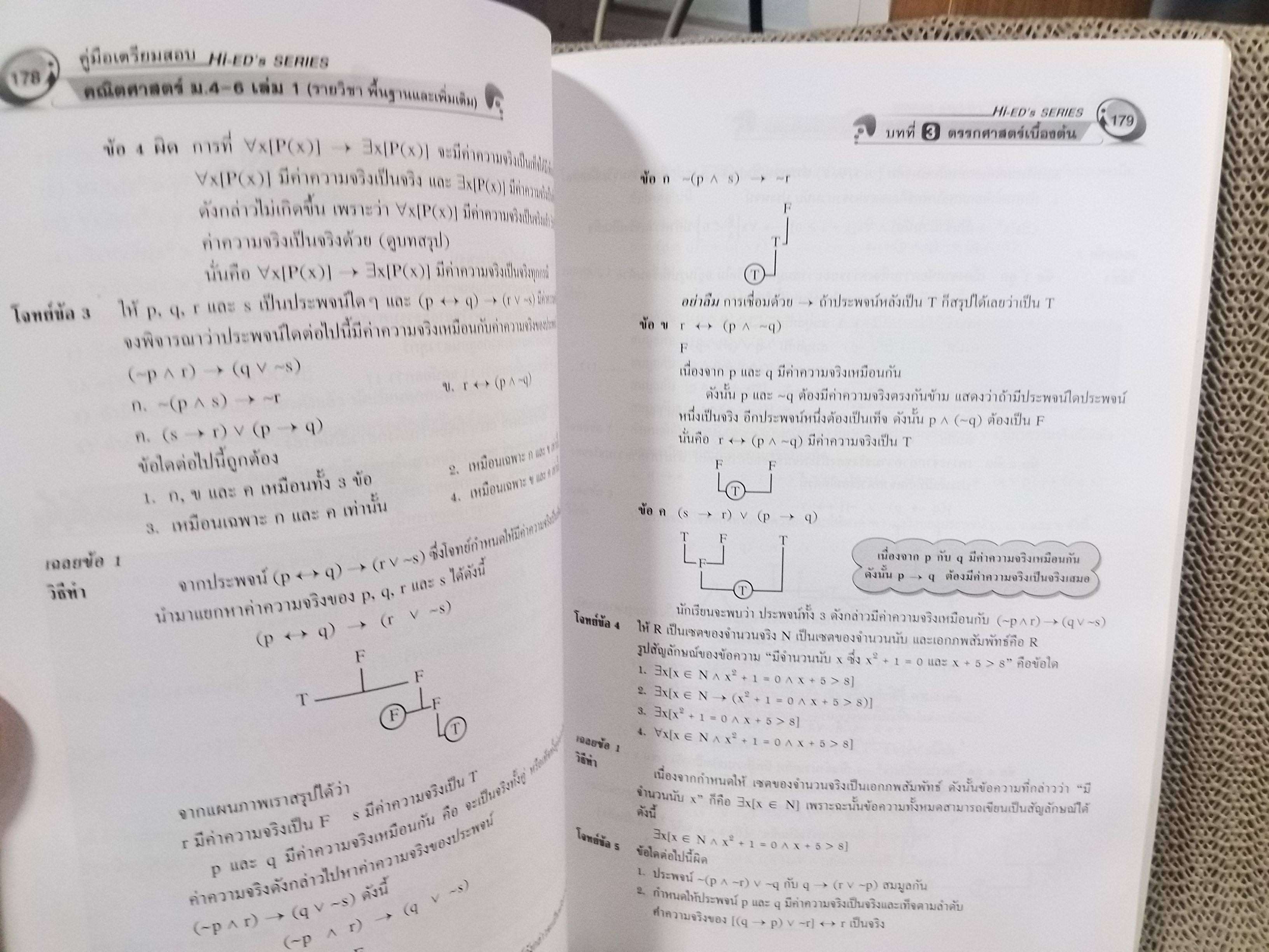 คู่มือเตรียมสอบคณิตศาสตร์ ม.4-5-6 ฉบับสมบูรณ์ (พื้นฐานและเพิ่มเติม) เล่ม1