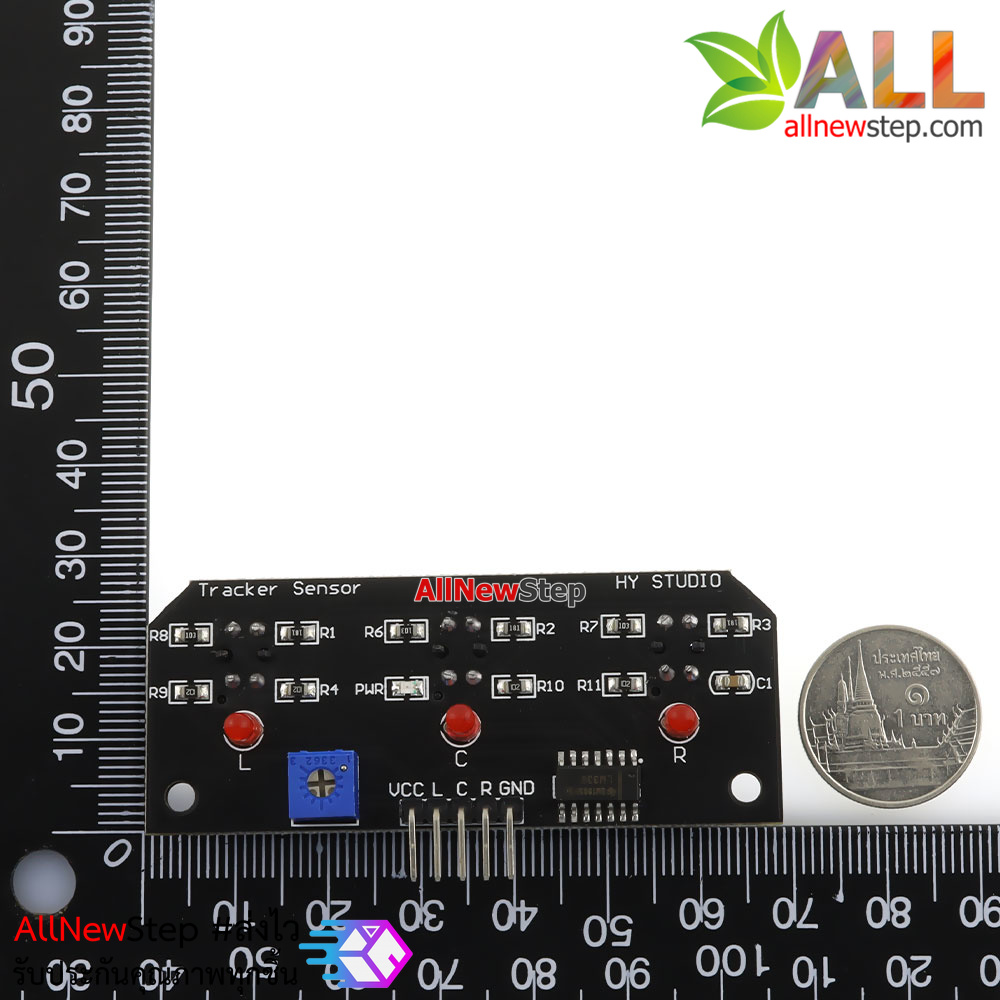 Infrared 3-Way Infrared Line Tracking Module TCRT5000 Sensor เซนเซอร์ตรวจจับเส้นขาวดำ 3 จุด