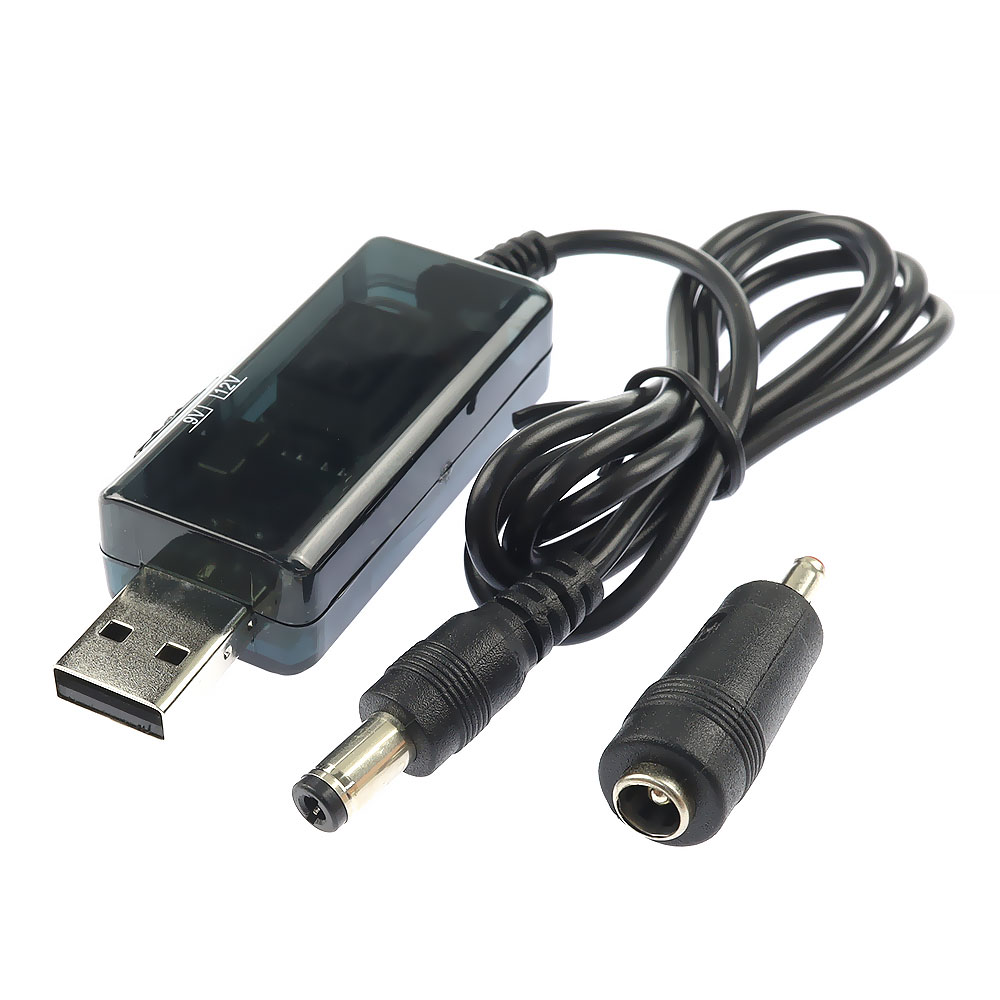 แหล่งจ่ายไฟ USB step up boost เป็น 9V 12V หัว DC Jack 5.5mm 3.5mm