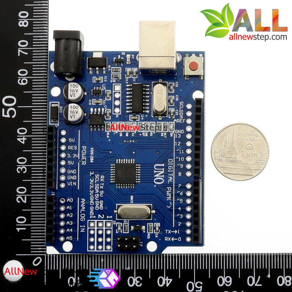 Uno R3 แบบ SMD เพิ่มพอร์ทขยาย พร้อมสาย USB Uno Arduino-Compatible