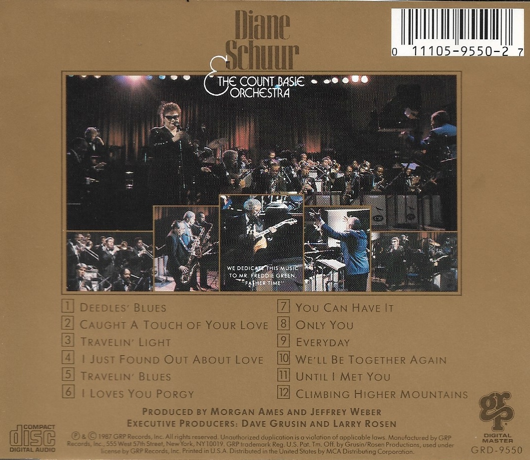 Used CD,Diane Schuur & The Count Basie Orchestra (GRP)(B)(1987)(USA)