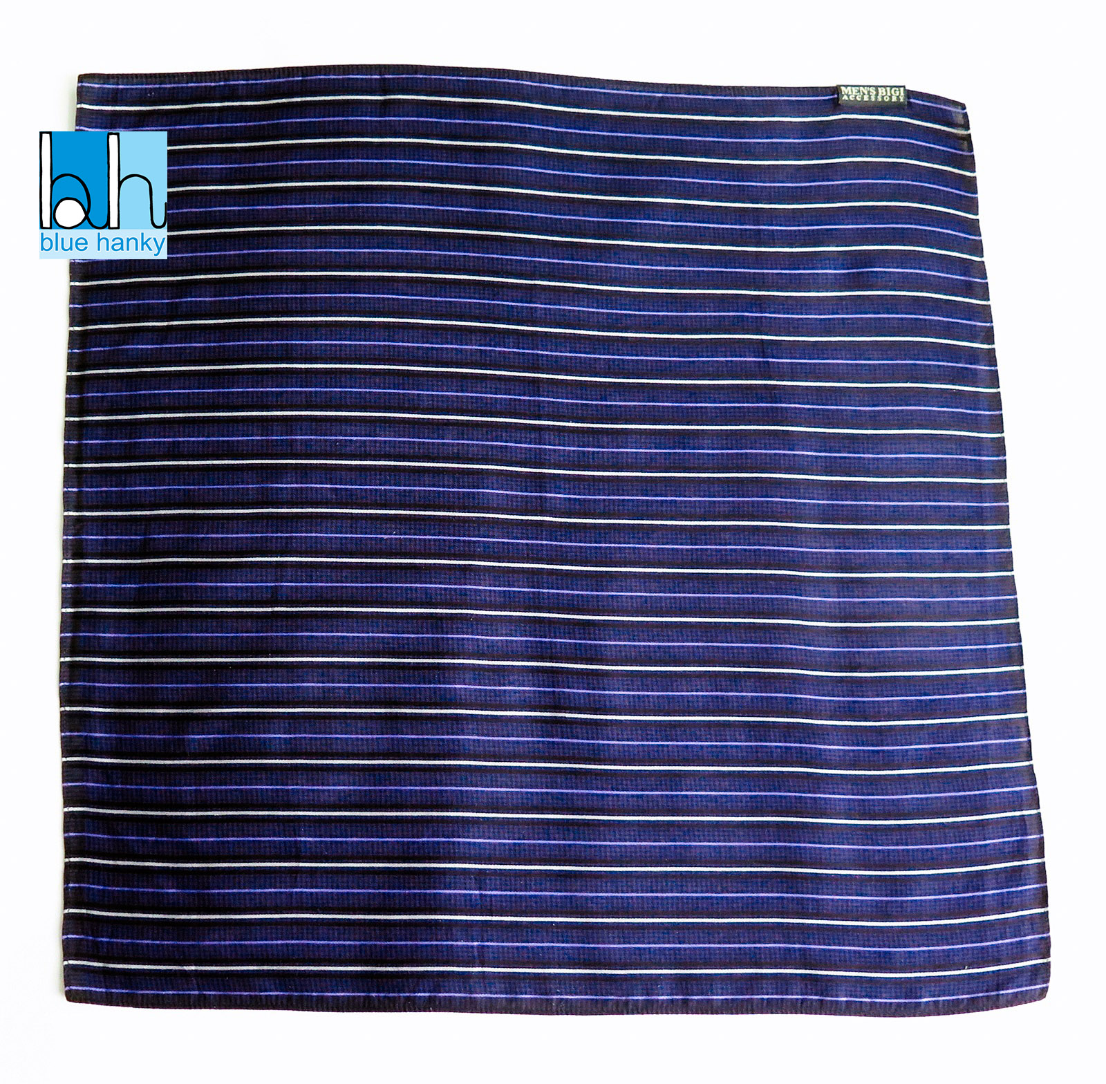 #112 18" MEN'S BIGI ACCESSORY ผ้าเช็ดหน้ามือ2 สภาพดี ผ้าเช็ดหน้าผืนใหญ่