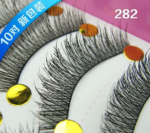 黑282# ขนตา(ขายปลีก) เเพ็คละ10 คู่