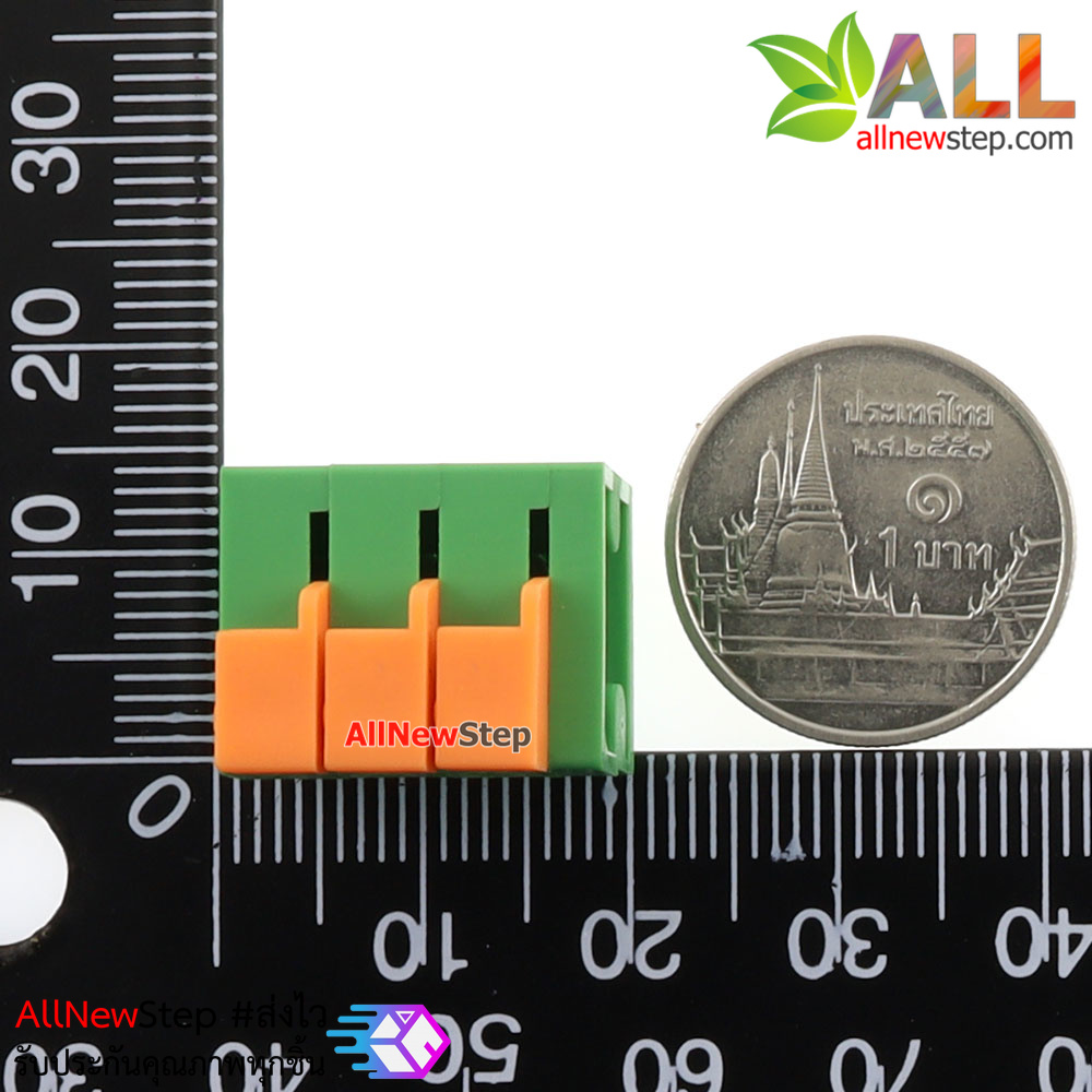 Terminal KF142V KF142R 5.08mm screw-free spring type PCB 3p แบบ 3 ขานอน