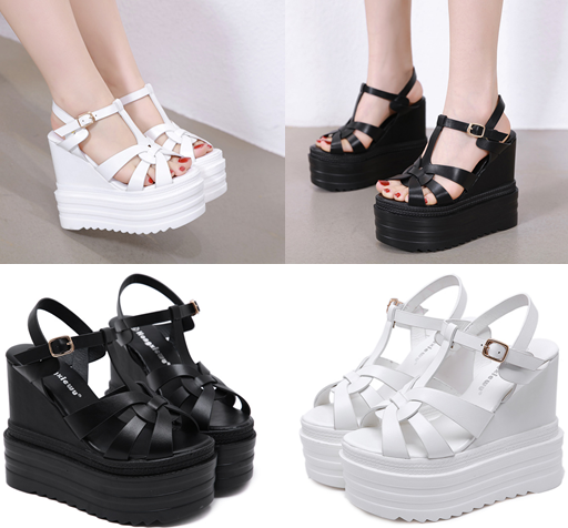 รองเท้าส้นเตารีดสีดำ ไซต์ 34-39 (ขาวหมด)