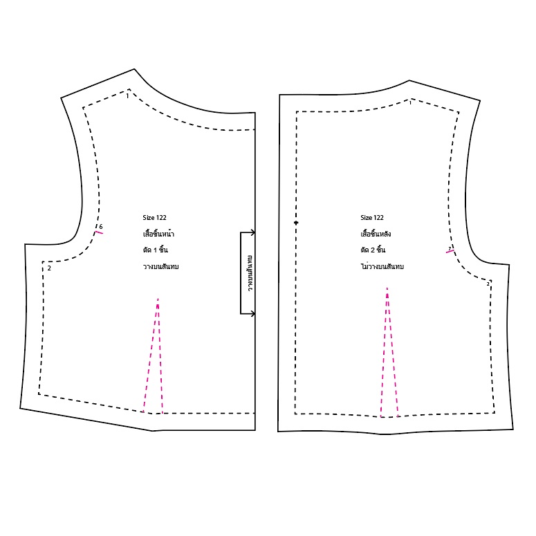 แพทเทิร์นเด็ก เดรสคอกลม แขนหมวก กระโปรงทวิส ซิปหลัง