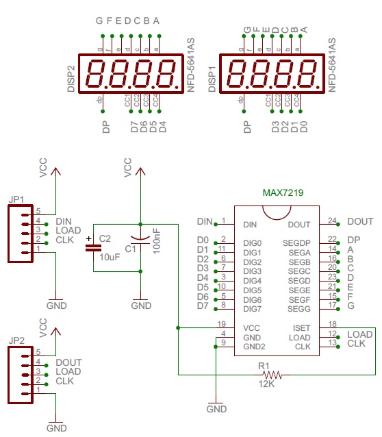 IC MAX7219 สำหรับขับ 7 Segment 8 หลัก MAX7219CNG MAX7219CN MAX7219C MAX7219 จำนวน 5 ชิ้น
