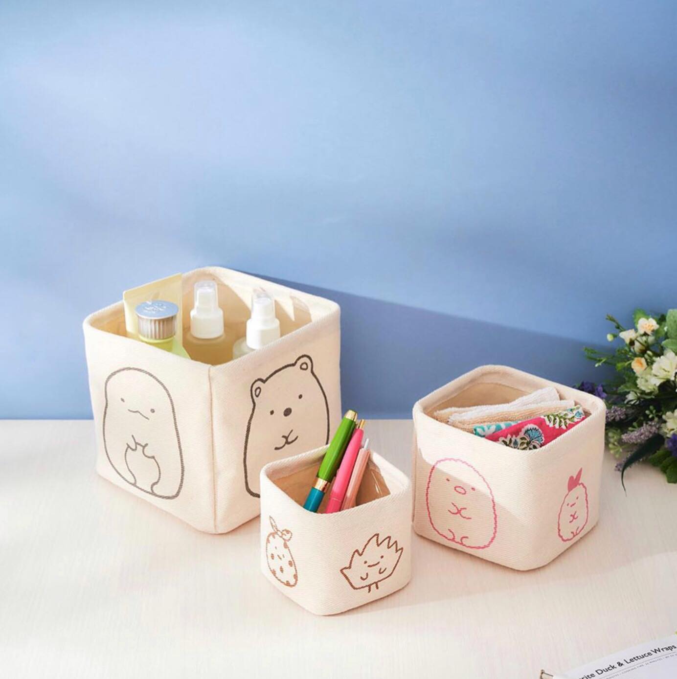 ❌เลิกจำหน่าย❌ (มีกล่อง) Sumikko Gurashi กล่องเก็บของน่ารักชุด 3 ชิ้น