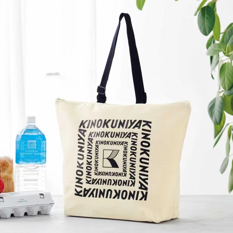 พร้อมส่ง กระเป๋าผ้า ช้อปปิ้ง KINOKUNIYA 2WAY
