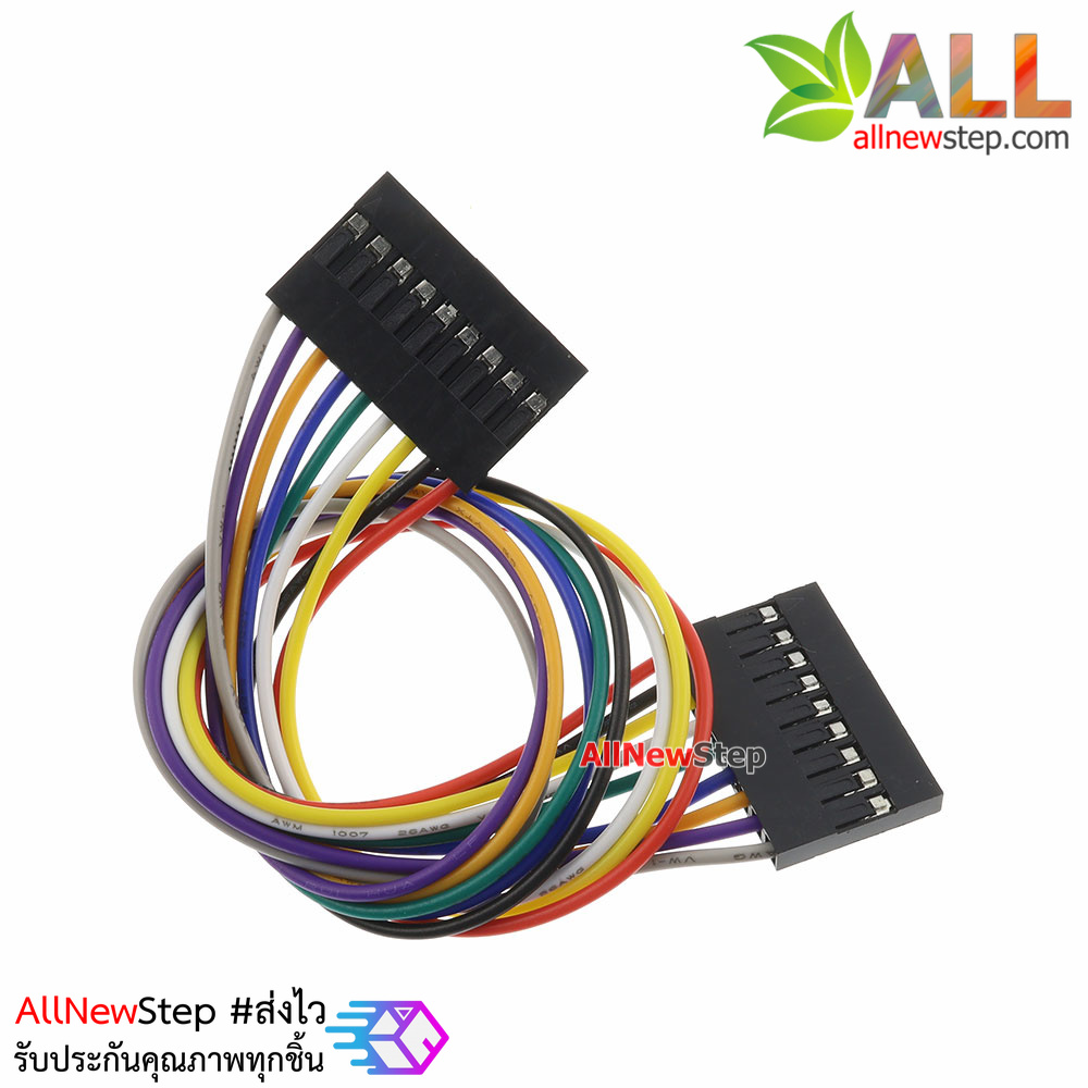 Jumper Wire 9P Female to Female สายไฟจัมเปอร์ เมีย-เมีย 9 เส้น ยาว 20cm ระยะขา 2.54mm