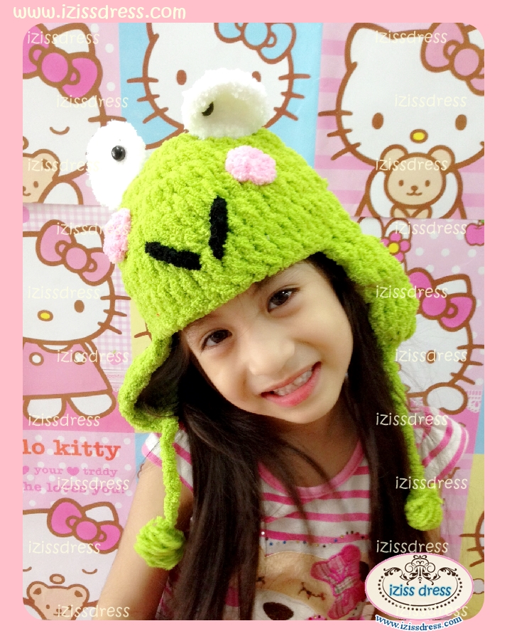***พร้อมส่ง***หมวกไหมขนแกะรูปกบเคโระ Kero เหมาะสำหรับเด็กอายุตั้งแต่แรกเกิด-5 ปีขึ้นไปค่ะ