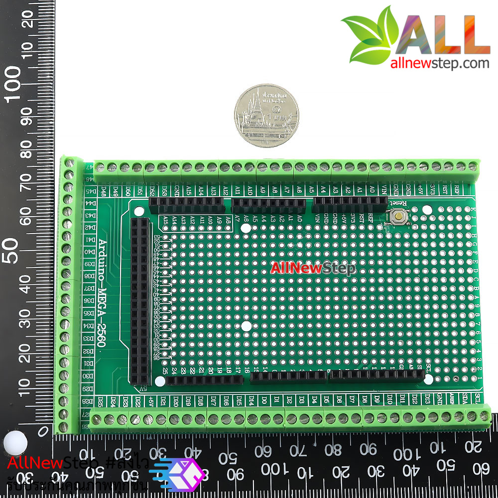 โมดูลขยายขา mega2560 PCB Phototype Screw Terminal Block Arduino Mega 2560 Shield บัดกรีขาแล้ว