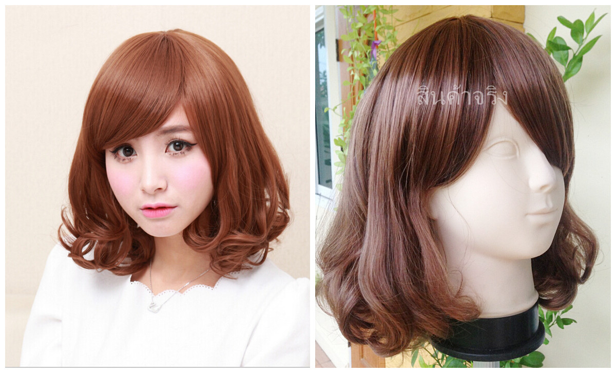 C1135 วิกผมสั้นม้าปัด ทรงปลายสวอล ทรงเป๊ะ