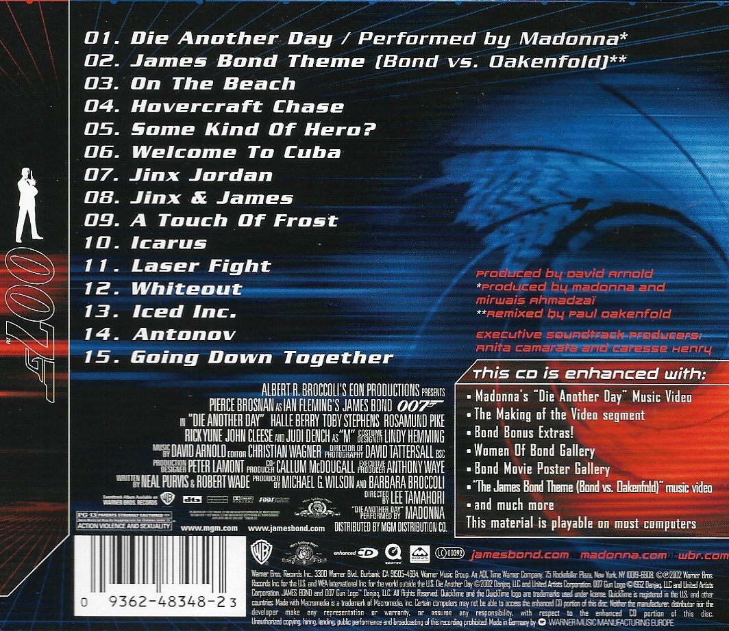 CD,James Bond 007 Die Another Day (David Arnold)(Madonna)(Soundtrack)(OST.)(2002)(Germany)