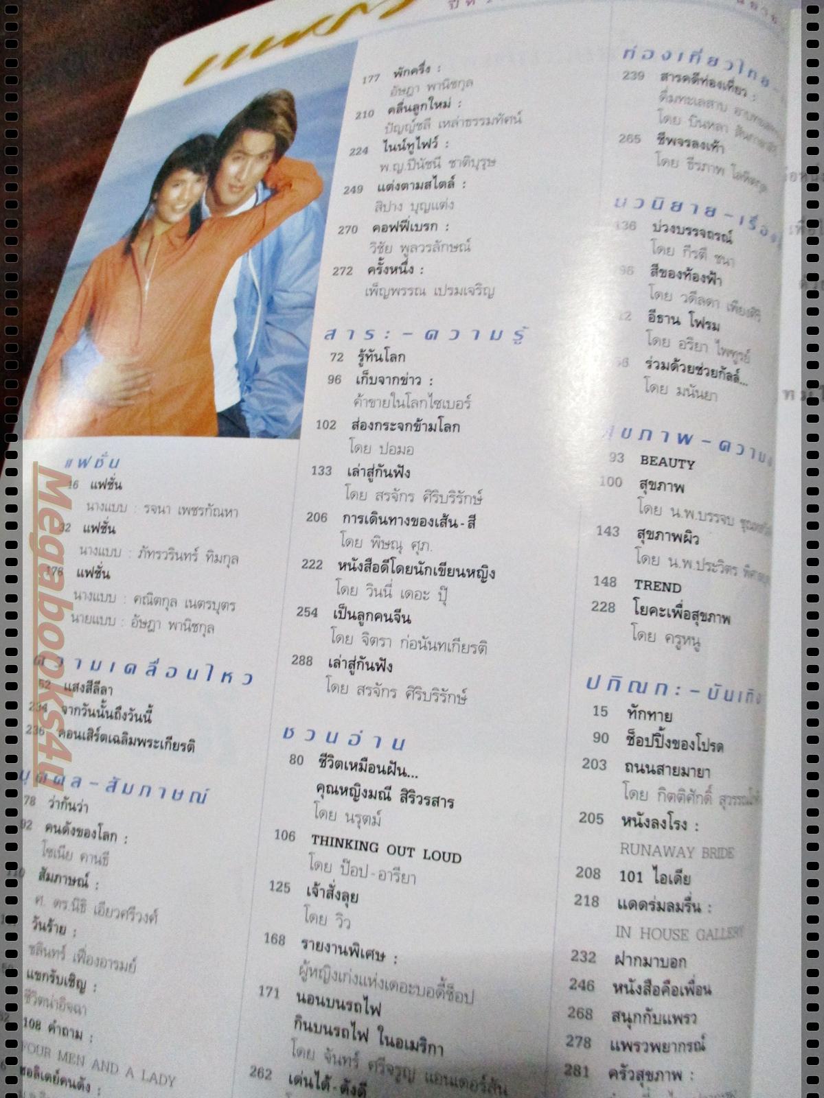 นิตยสารแพรว ฉบับที่482 ปี2542 ปก แพรวคณิตกุล อัษฎา พานิชกุล