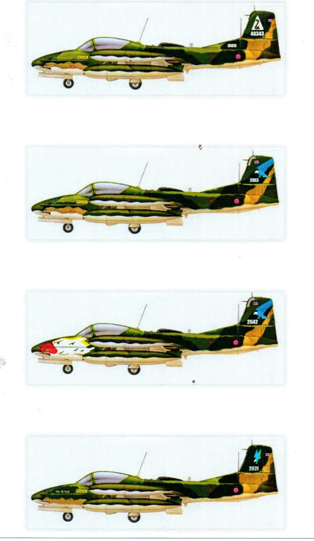 DECAL 1/72 A-37B / T-37B/C ROYAL THAI AIR FORCE