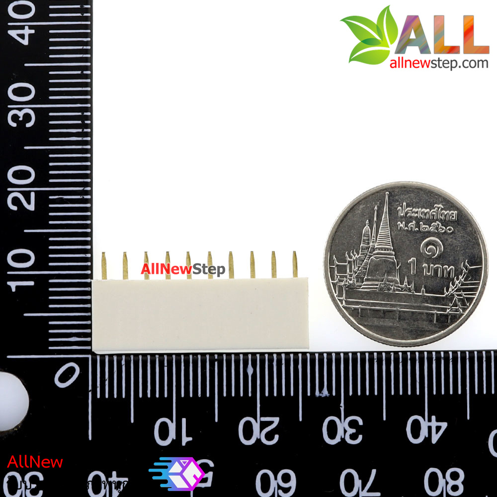 Pin header Female Header Single Row 2.54mm 10p Pin1x10 สีขาว
