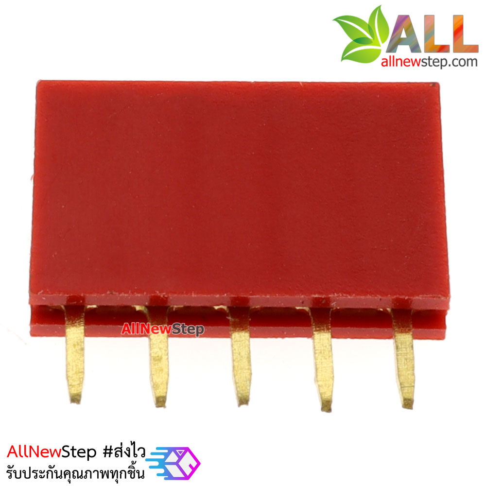 Pin header Female Header Single Row 2.54mm 5p Pin1x5 สีแดง