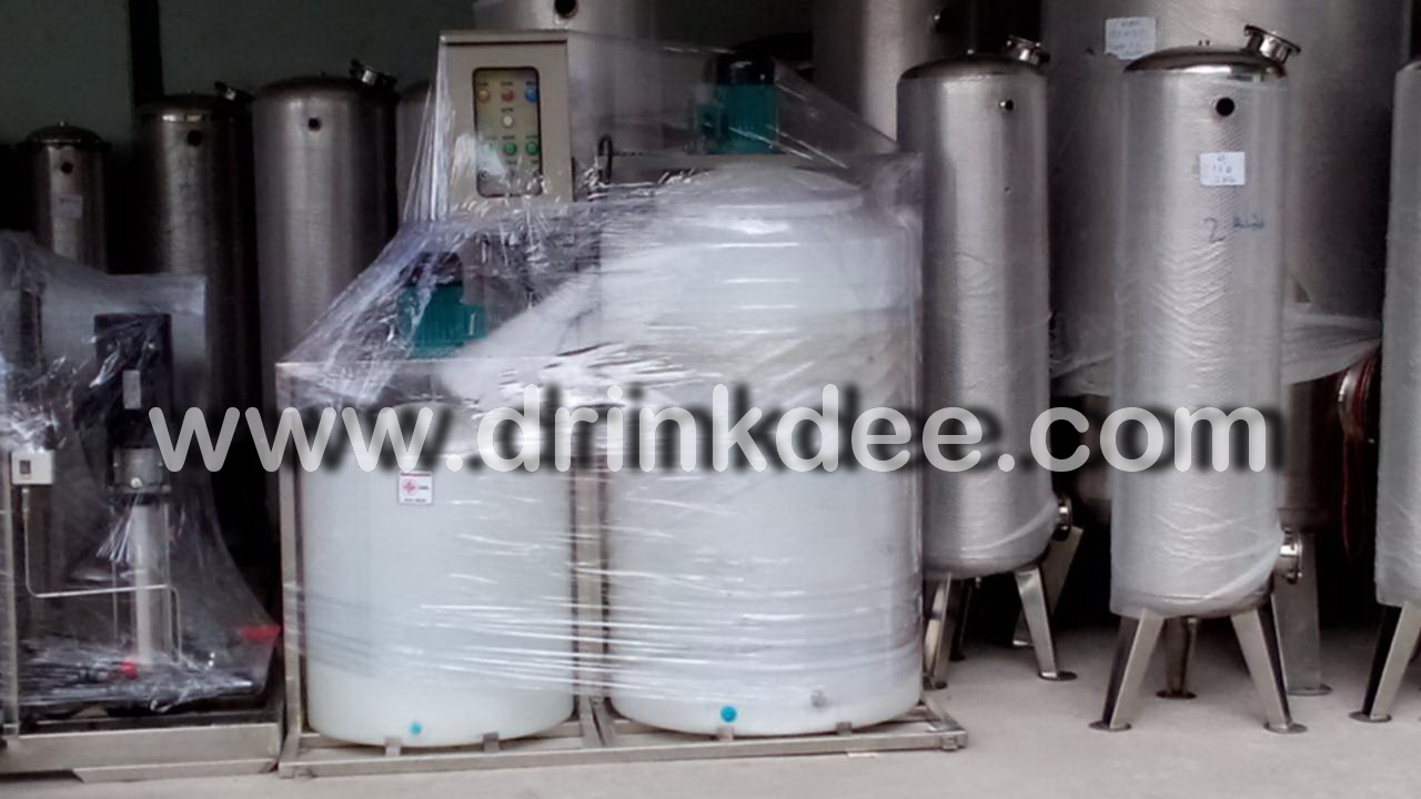 ถัง PE 200 ลิตร ผสมเคมี (โครงสแตนเลส) 0.5 Hp