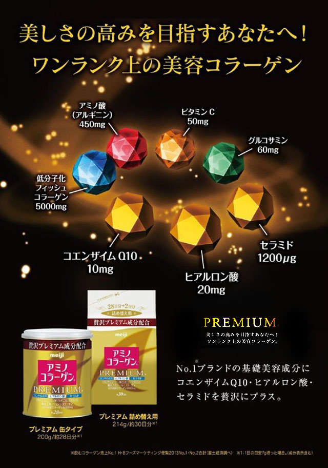 Meiji Amino Collagen Premium รุ่นใหม่ เมจิ คอลลาเจน