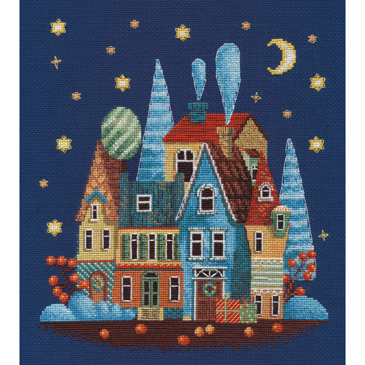 Oven ชุดปักครอสติช Frosty night