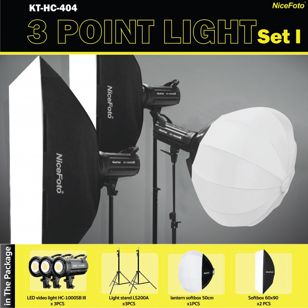 NiceFoto KT-HC-404 3 Point Light Set I