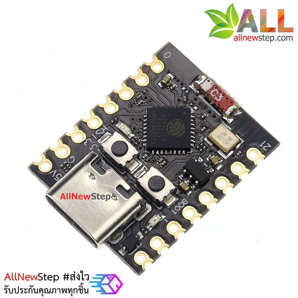 บอร์ด ESP32-C3 Development Board esp32-c3 Bluetooth 5.0 LE supere mini Development Board บอร์ดที่ดีกว่า ESP8266 บัดกรีขาแล้ว