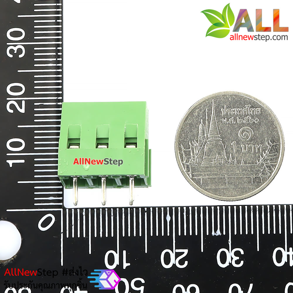 Screw Terminal KF128-3P ระยะห่าง 5.08 mm 3 ขา ไฟ 300V/10A