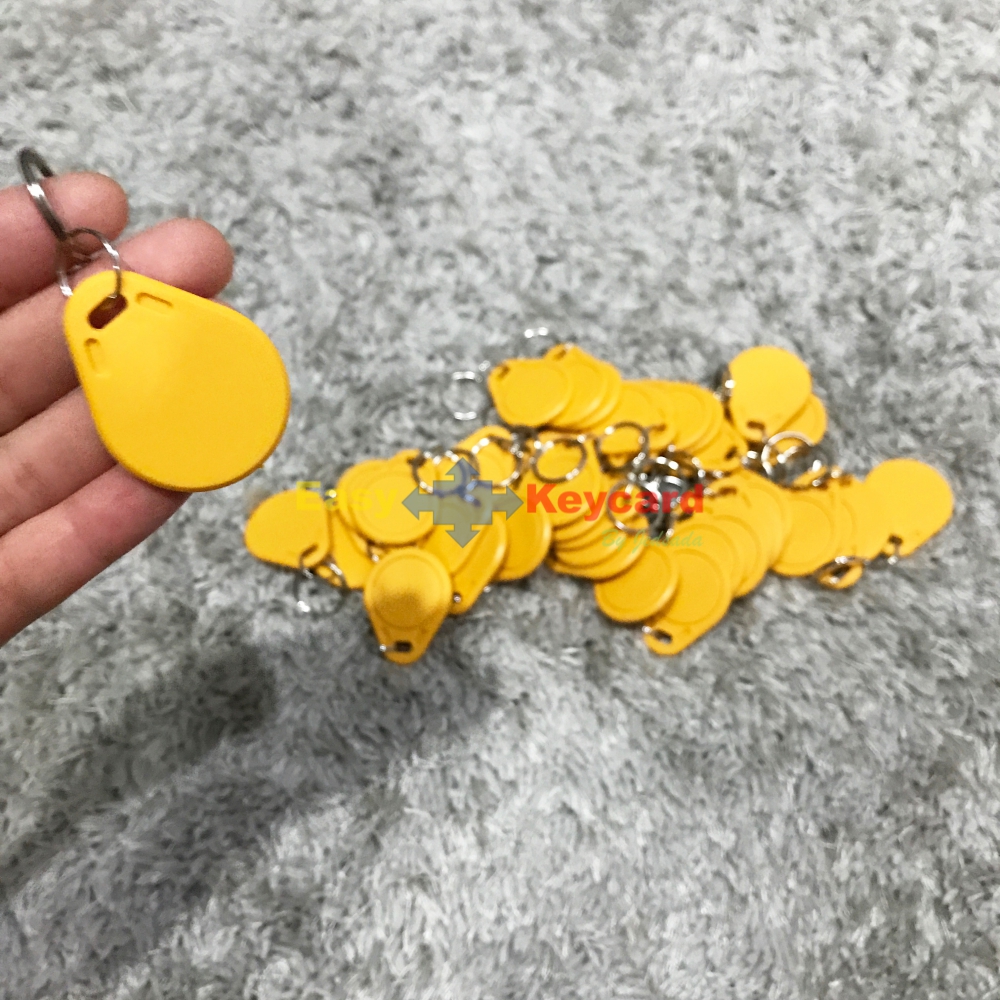 พวงกุญเเจคีย์การ์ด Keytag (เเบบหยดน้ำ ชนิด Mifare 13.56 Mhz.)