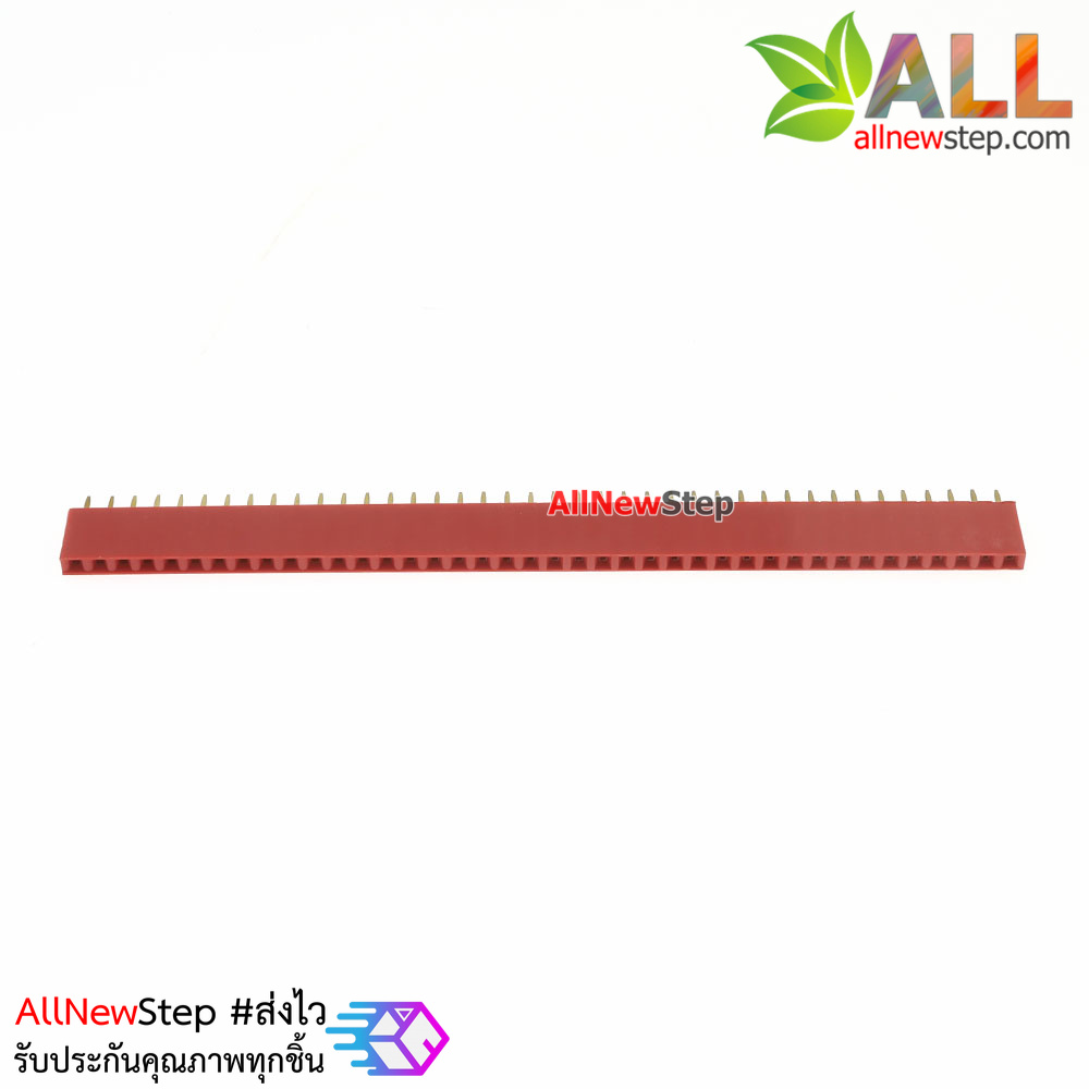 Socket 1x40 pin 2.54MM Pin header สีแดง
