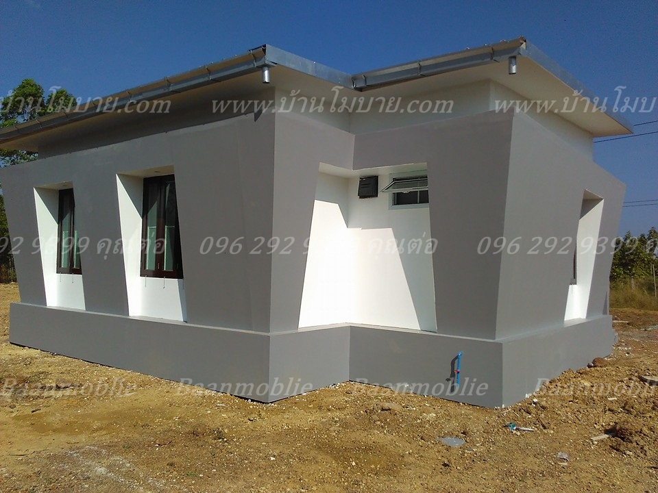 บ้านโมเดิร์นขนาด 8*7.5 ระเบียง 1.5*5 เมตร (3ห้องนอน 2ห้องน้ำ 1ห้องนั่งเล่น 1ห้องครัว)