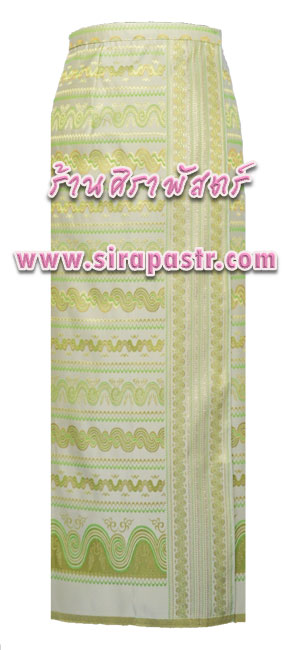ผ้าถุงป้ายฯ-พม่า E1 สีเขียว (เอวใส่ได้ถึง 34 นิ้ว) *รายละเอียดตามหน้าสินค้า
