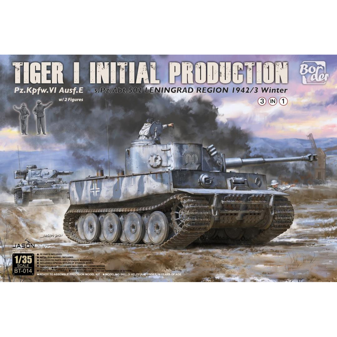 1/35 TIGER I INITIAL PRODUCTION, PZ.KPFW.VI AUSF.E, S.PZ.ABT.502 LENINGRAD REGION 1942/43 WINTER / W. 2 FIGURES