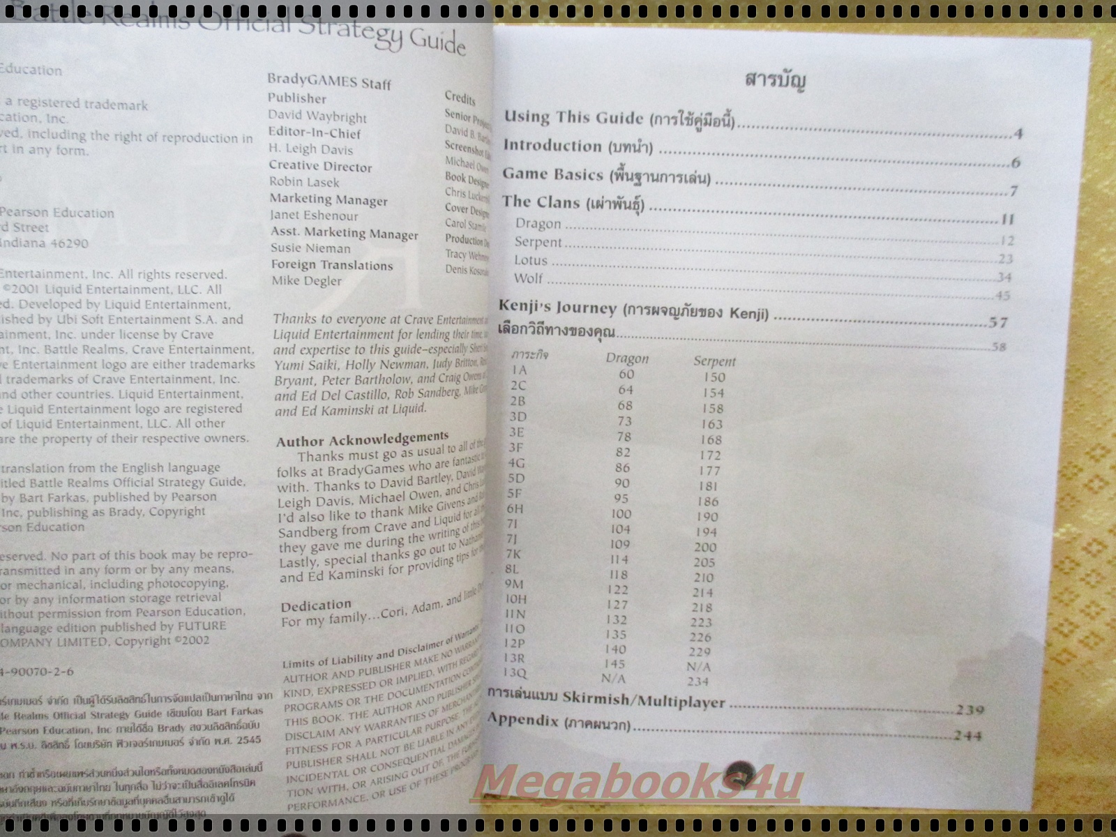 หนังสือคู่มือเกมส์ BATTLE REALMS