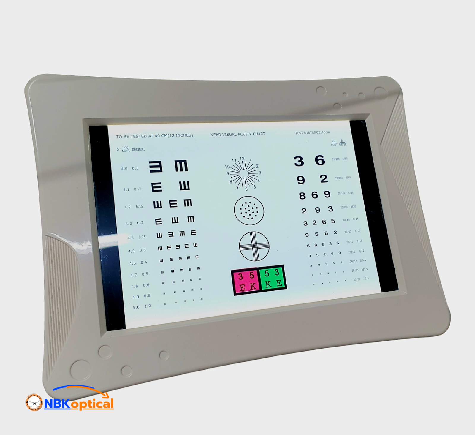 Near Visual Acuity Chart LED เนียร์ชาร์ต ทดสอบ มองใกล้