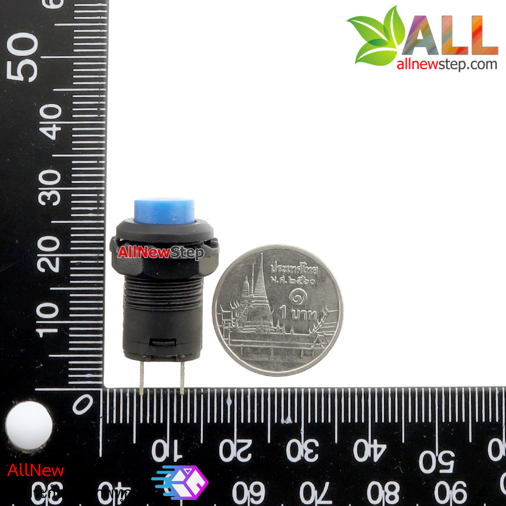 สวิตช์กดติดกดดับ lock switch DS-427/428 1.5A 250VAC สีน้ำเงิน