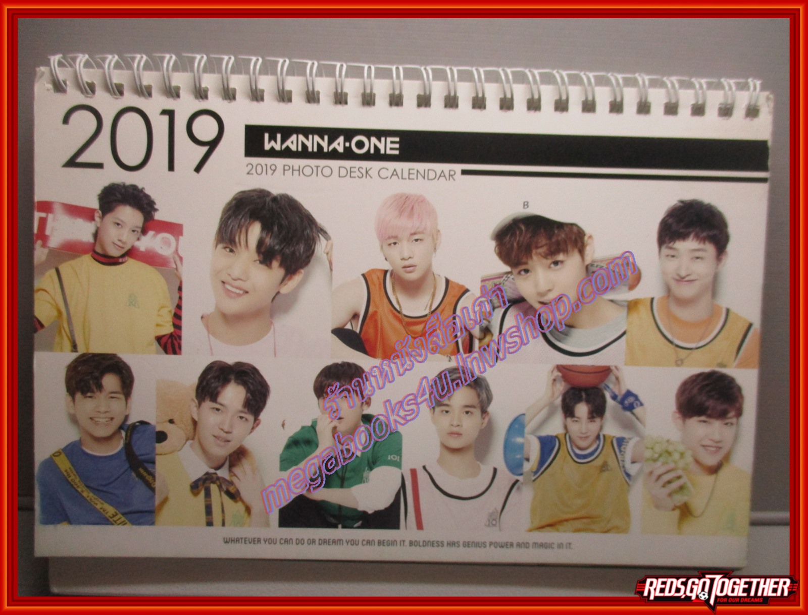 ปฏิทินดาราเกาหลี WANNA-ONE ปี 2018 2019 มีรอยขีดเขียน1แผ่น