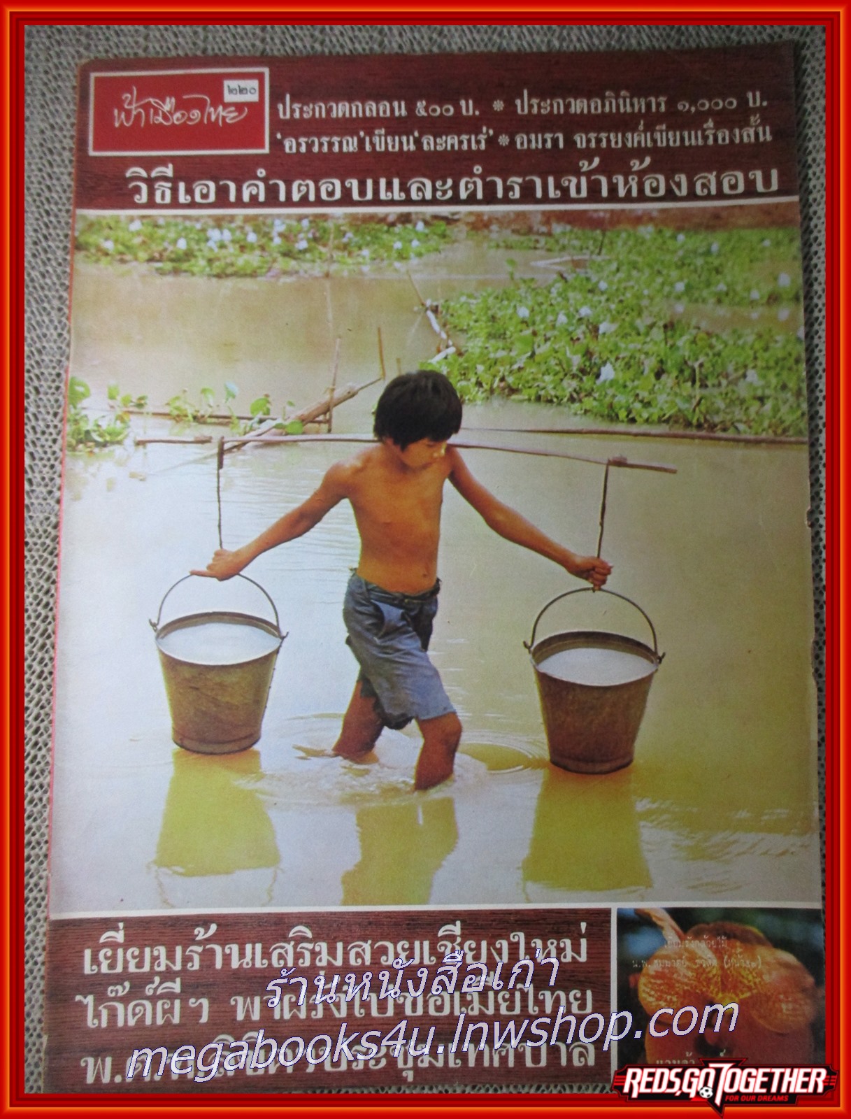 นิตยสารฟ้าเมืองไทย ฉบับ220 ปี2516 ปก เด็กหาบน้ำ มีงานเขียนของ รงค์ วงษ์สวรรค์