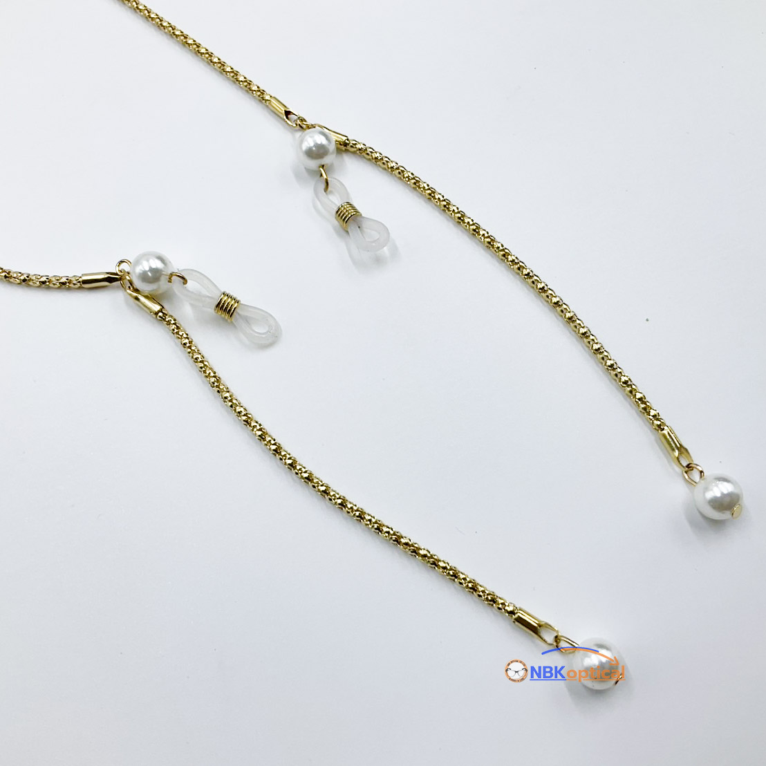 สายคล้องแว่นตา ทรงหรูทองผสมใข่มุขขาว