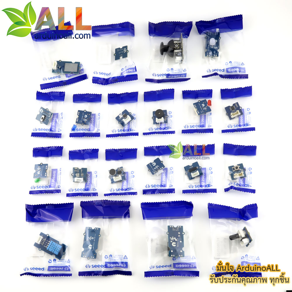 ชุดเริ่มต้นเรียนรู้ Grove Alpha Kit 20 Sensor for arduino พร้อมกล่องและคู่มือ ของแท้จาก SeeedStudio
