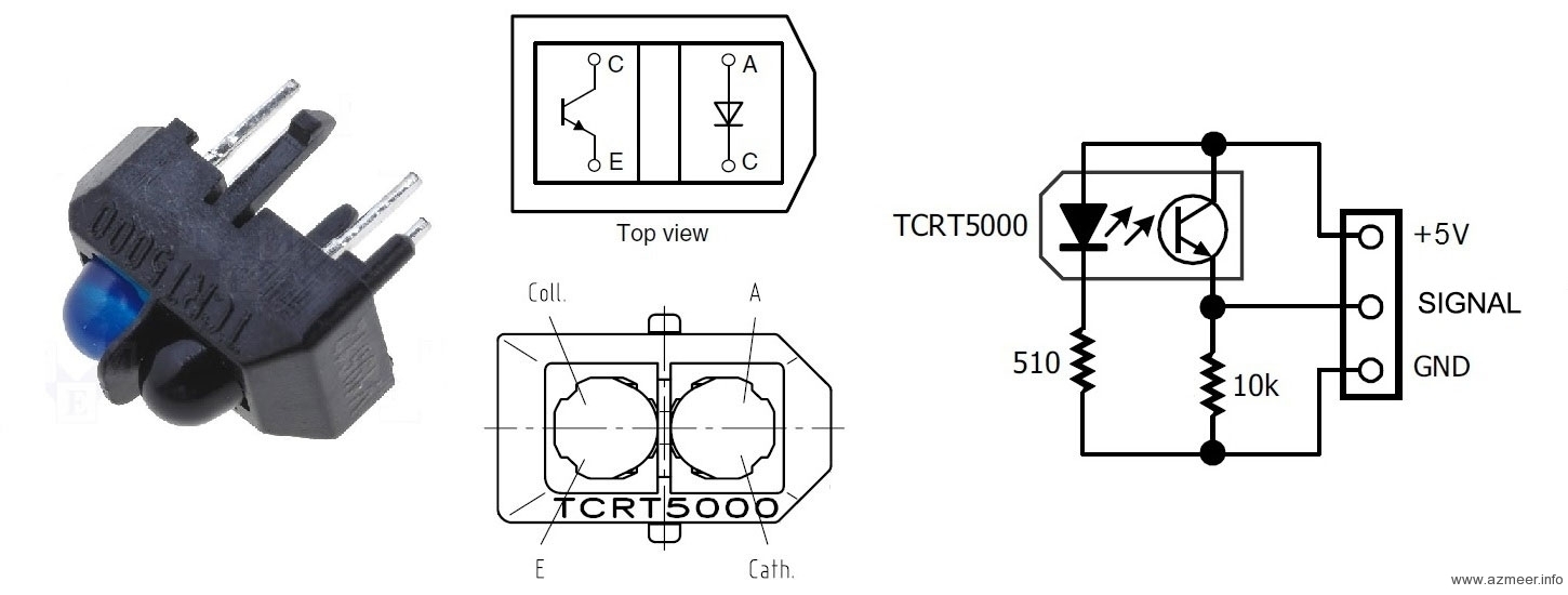 เซ็นเซอร์สวิตช์แสง TCRT5000L TCRT5000 Reflective Infrared Optical Sensor Photoelectric Switches