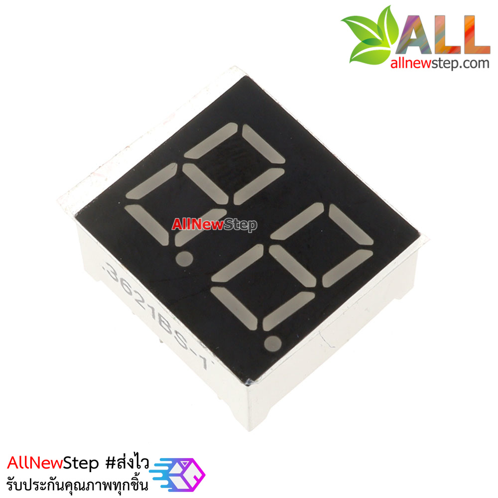 7 Segment 0.36 นิ้ว Common Anode 2 digit Red ไฟ 7 segment 0.36 2 หลัก สีแดงแบบไฟบวกร่วม 3621B 3261B SM4103620DW