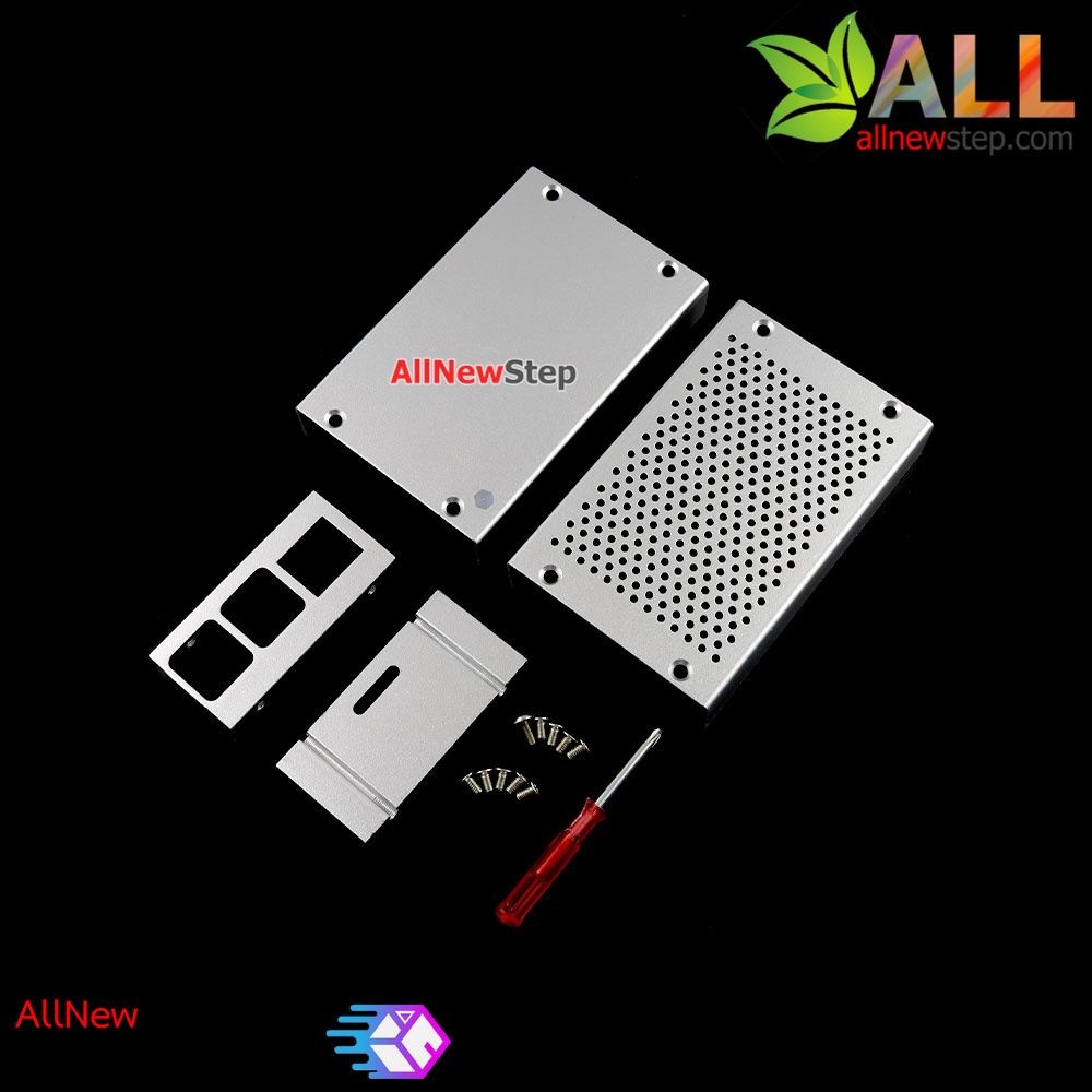 กล่องเคสโลหะ Raspberry Pi 4 Aluminum Alloy Metal pi 4