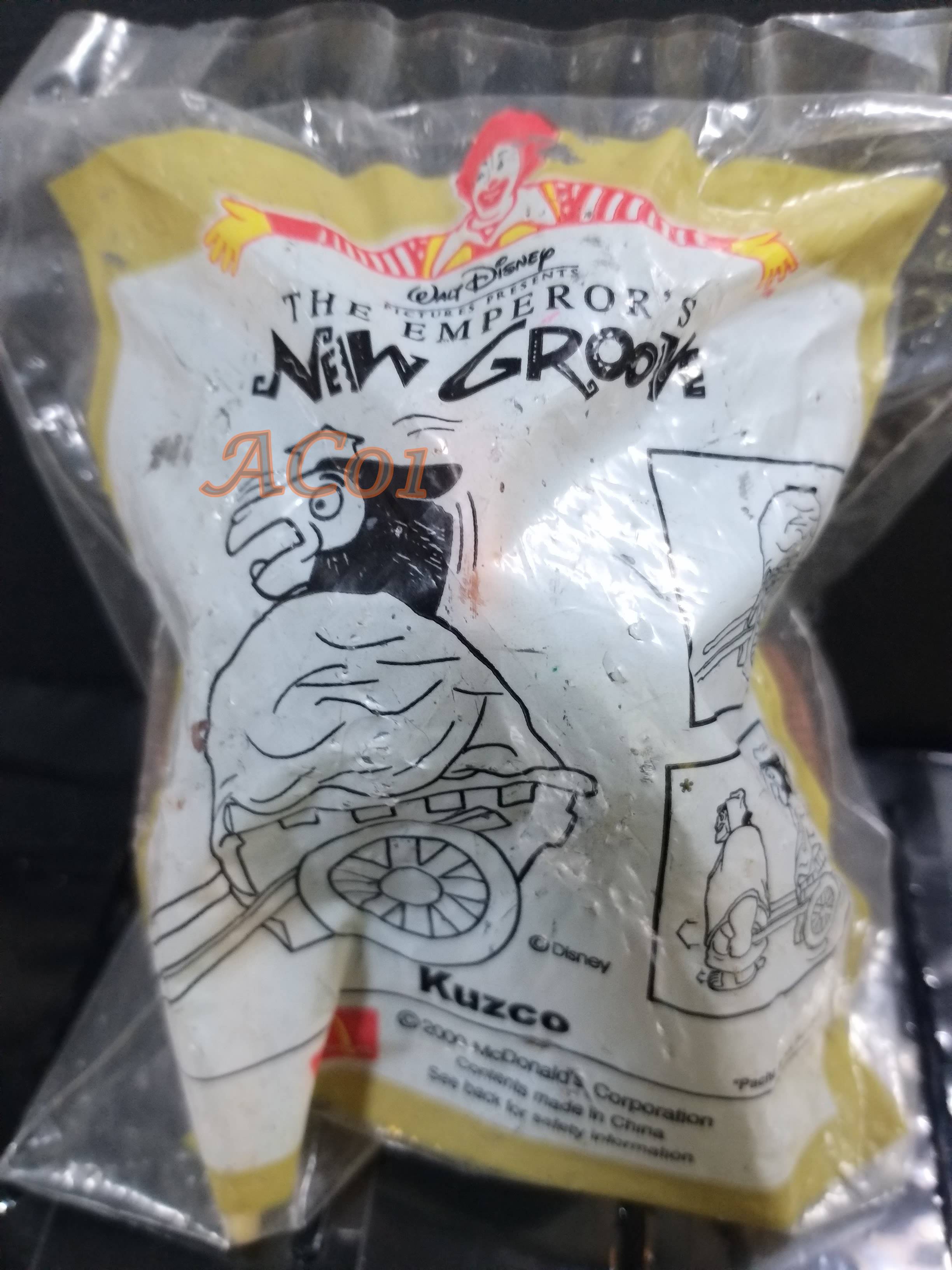 ของเล่นMcDonald's ของเล่นHappy Meal / The Emperor’s New groove - KUZCO / ในถุงเดิม ไม่แกะ ถุงเก่าหน่อย เก่าเก็บ