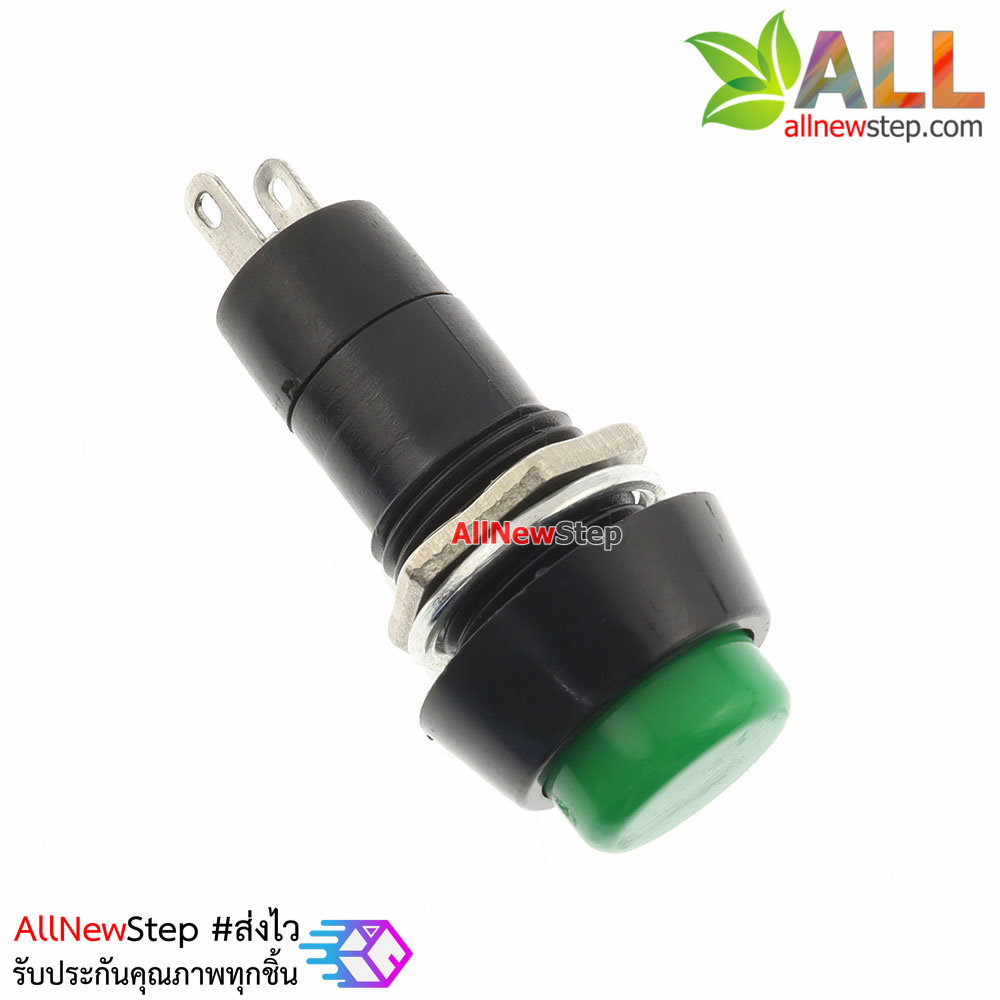 สวิตช์ กดติดปล่อยดับ reset switch 250V 3A สีเขียว