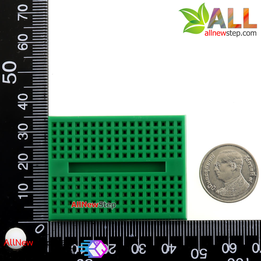 Breadboard 170 holes สีเขียว