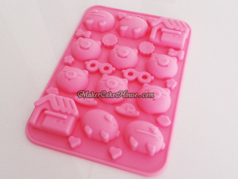 พิมพ์ซิลิโคนทำขนมรูปกระต่าย หมี และหมูน่ารักๆ