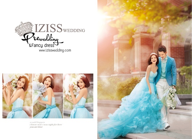 **พร้อมส่ง** PW094 ชุดถ่ายพรีเว็ดดิ้ง (pre wedding dress) ชุดแฟนตาซีชายหญิง "ธีมสีฟ้า"